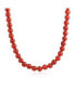 ფოტო #2 პროდუქტის Plain Simple Smooth Western Jewelry Classic Red Carnelian Round 10MM Bead Strand Necklace For Women Teen Silver Plated Clasp 16 Inch