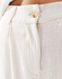 Фото #4 товара Style Cheat linen trousers in cream co-ord