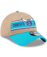 Фото #4 товара Men's Tan/Teal Charlotte Hornets 2024 NBA Draft 9TWENTY Adjustable Hat