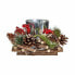 Фото #3 товара Рождественский подсвечник Krist+ Красный Зеленый Серебристый Натуральный Деревянный 20 x 11 x 20 см (4 штуки)