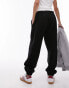 Topshop oversized cuffed jogger in black Черный, S - EU 36-38 - фото #3