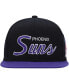 Фото #2 товара Men's Black Phoenix Suns Hardwood Classics MVP Team Script 2.0 Snapback Hat