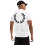 Fred perry graphic t-shirt in white Белый, XL - фото #4