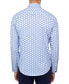 Men's Non-Iron Performance Stretch Moisture-Wicking Hexagon-Print Button-Down Shirt