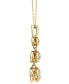 ფოტო #3 პროდუქტის Diamond Three Stone Drop Pendant Necklace (1/2 ct. t.w.) in 14k Gold or White Gold