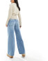 ASOS DESIGN Petite wide leg dad jeans in blue