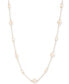 Фото #1 товара Gold-Tone Imitation Pearl Station Collar Necklace, 16" + 3" extender