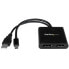 Фото #1 товара StarTech.com 2-Port Multi Monitor Adapter - Mini DisplayPort to 2x DisplayPort MST Hub - Dual 4K 30Hz - Video Splitter for Extended Desktop Mode on Windows PCs Only - mDP 1.2 to 2x DP - Mini DisplayPort - 2x DisplayPort - 3840 x 2160 pixels - Black - Plastic - 4K Ultr