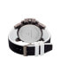 ფოტო #3 პროდუქტის Men's Analog-Digital Black and White Silicone Strap Watch 51mm