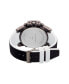 Men's Analog-Digital Black and White Silicone Strap Watch 51mm