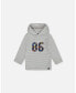 Фото #1 товара Big Boys Super Soft Hooded T-Shirt With Print Gray Stripe