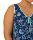Фото #5 товара Plus Size Printed Sleeveless Midi Nightgown