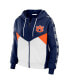 Women's Navy Auburn Tigers Colorblock Full-Zip Hoodie Jacket