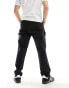 PS Paul Smith stripe zebra embroid tapered cotton cargos in black