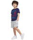 ფოტო #1 პროდუქტის Little Boys Logo Graphic T-Shirt & Shorts, 2 Piece Set