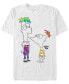 Men's Phineas and Ferb Boys of Tie Dye Short Sleeve T-shirt Белый, S - фото #1