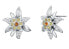 Серьги Brilio Silver EA235W Timeless clear, Orange, silver, yellow - фото #1