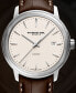 ფოტო #5 პროდუქტის Men's Swiss Automatic Maestro Brown Leather Strap Watch 40mm
