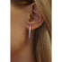 Silver round earrings with unique Milla clasp JJJE0106