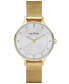 ფოტო #1 პროდუქტის Women's Anita Gold-Tone Stainless Steel Mesh Bracelet Watch 30mm SKW2150