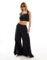 Vero Moda Aware wide leg cotton trouser co-ord in black Черный, XXS - EU 32 - фото #2