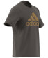 Футболка мужская Adidas Essentials с коротким рукавом и круглым вырезом, с большим логотипом Charcoal / Semi Spark, XL - фото #2