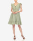 Women's Ruffle Sleeve Knee-Length Dress