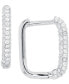 ფოტო #1 პროდუქტის Cubic Zirconia Pavé Square Hoop Earrings