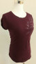 Фото #3 товара Футболка с коротким рукавом Inc International Concepts Embroidered Knit Top Purple размер S