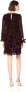 Taylor Dresses 188800 Womens Burnout Abstract Print Shift Dress Burgundy Size 6