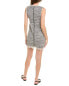 Fate Lurex Tweed Frayed Hem Shift Dress Women's