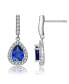 Фото #2 товара Sterling Silver White Gold Plated Cubic Zirconia Teardrop Earrings