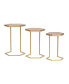 Фото #1 товара Glam Nesting Tables: Handcrafted Acacia & Iron