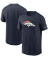 Фото #1 товара Men's Navy Denver Broncos Primary Logo T-shirt