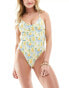 Фото #8 товара & Other Stories v neck swimsuit in floral print