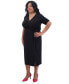 Фото #3 товара Women's Short-Sleeve Side-Twist Dress