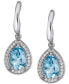 ფოტო #3 პროდუქტის Sky Blue Topaz (4 ct. t.w.) & White Topaz (5/8 ct. t.w.) Drop Earrings in Sterling Silver