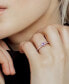 ფოტო #3 პროდუქტის Pink Amethyst (3/8 ct. t.w.) & Diamond (1/10 ct. t.w.) Heart Promise Ring in 10k Rose Gold