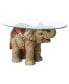Фото #3 товара Журнальный столик Design Toscano Фестиваль слонов в Джайпуре с стеклянной столешницей