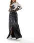 Фото #6 товара JJXX faux leather maxi skirt black