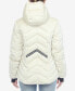 ფოტო #2 პროდუქტის Women's Midweight Quilted Contrast with Thumbholes Hooded Jacket