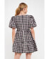 ფოტო #5 პროდუქტის Women's Multi Tweed Puff Sleeve Mini