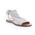 Miz Mooz Fifi 279048 Womens White Leather Hook & Loop Strap Sandals Shoes 6