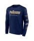Фото #2 товара Branded Men's Navy New Orleans Pelicans Baseline Long Sleeve T-Shirt