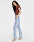 Фото #3 товара Women's Straight Cargo Jeans, Created for Macy's