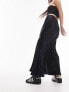 Topshop fishtail midi skirt in black