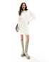 Фото #2 товара Pimkie fluffy mini jumper dress in cream