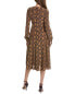 Фото #2 товара Michael Kors Collection Silk Flare Dress Women's 0