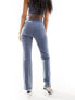 Missyempire denim flared trousers co-ord in blue UK 12 - фото #9