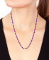 ფოტო #2 პროდუქტის EFFY® Ruby (16-3/8 ct. t.w.) & Diamond (1/5 ct. t.w.) Link 18" Collar Necklace in Sterling Silver